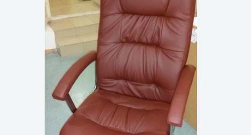 Обтяжка офисного кресла. Гольяново 